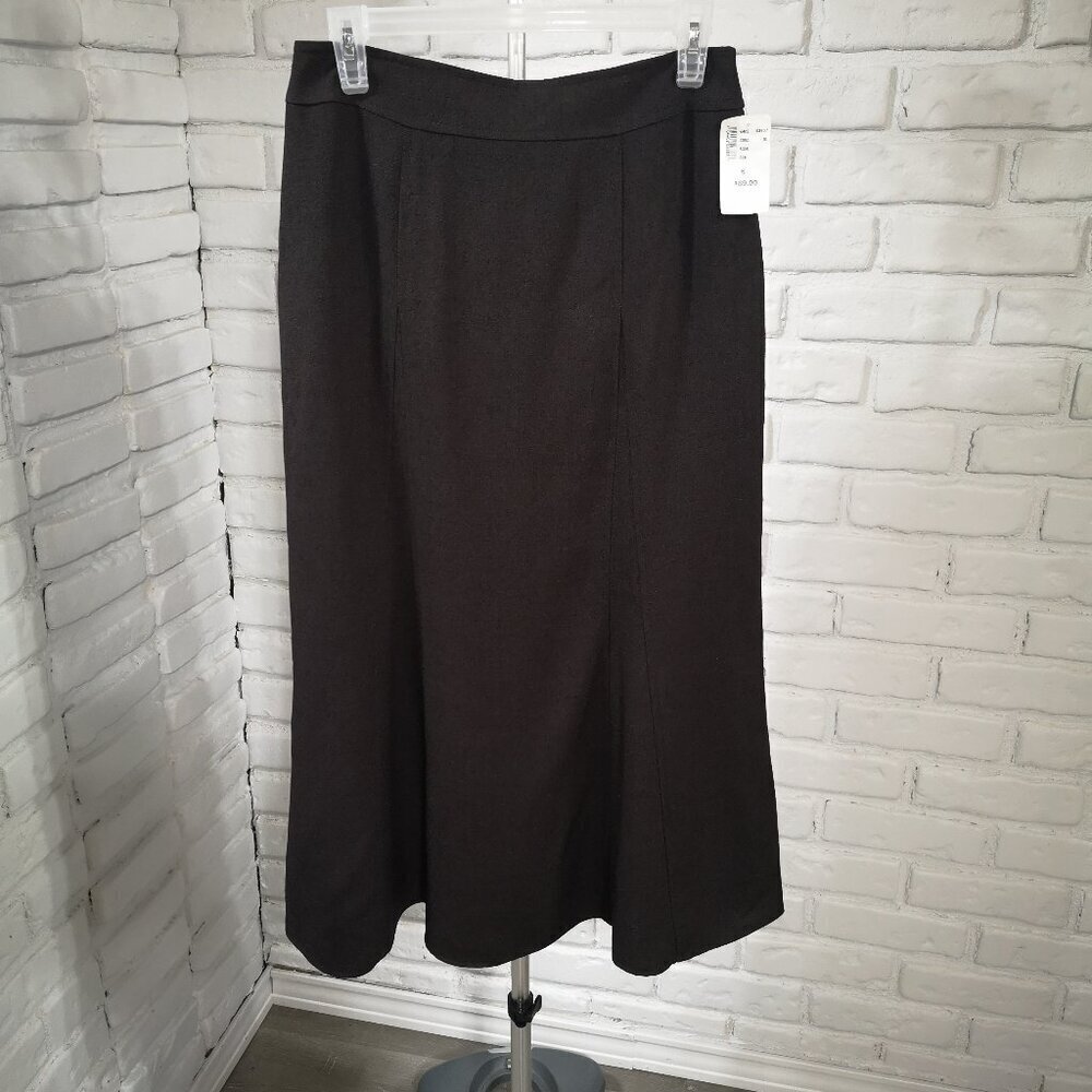 NWT Cleo Ladies Size 6 Dark Brown Maxi w/ Flare Bottom Made in Canada Skirt